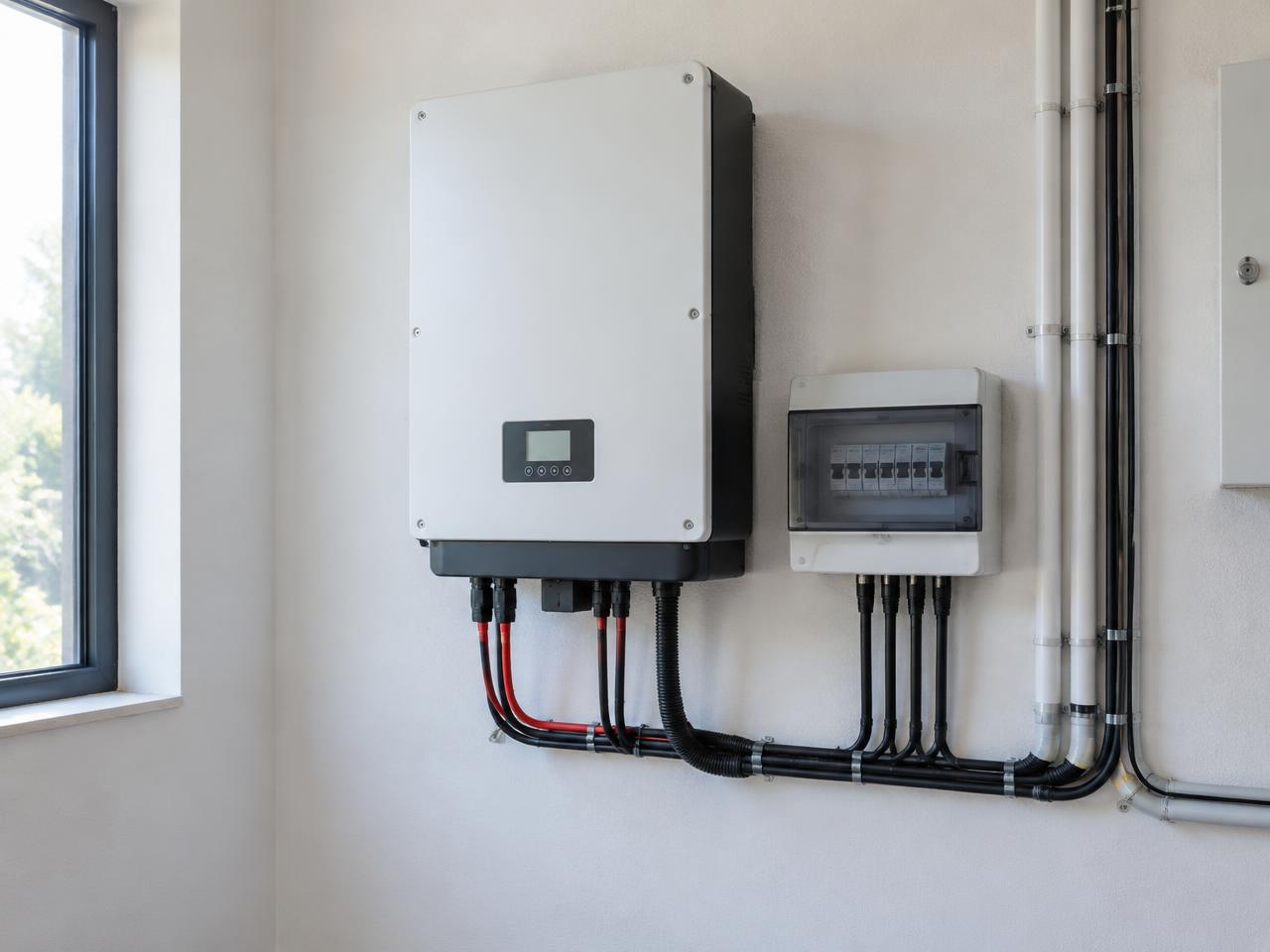 Inverter e quadro elettrico in un locale tecnico